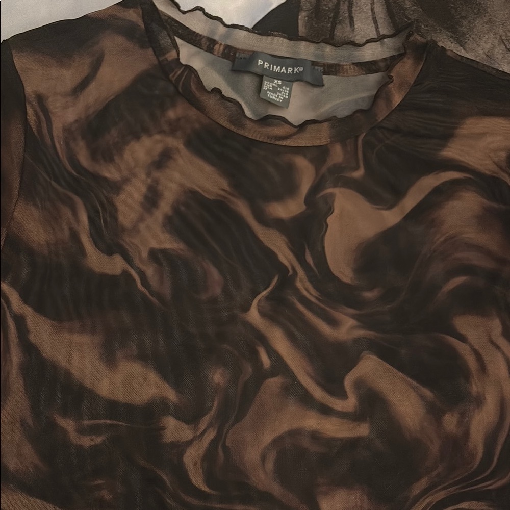 Primary Sheer Brown Top